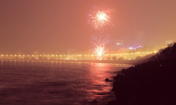 New Year at Mumbai Marine Drive