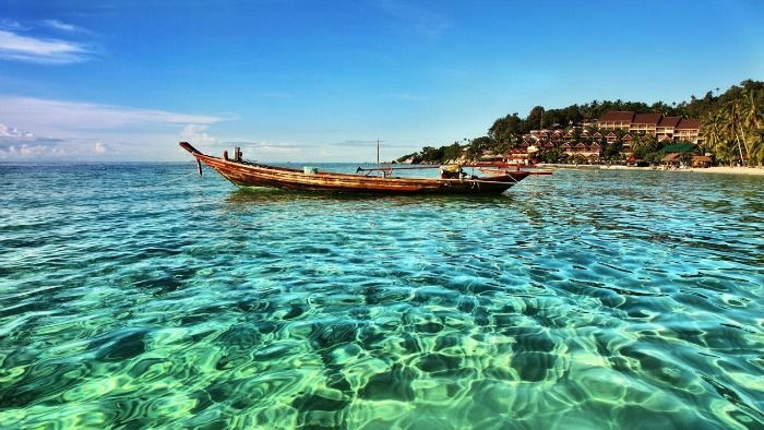 Boating at Koh Phangan Island in southeast Thailand