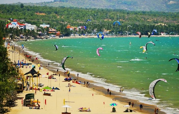 Mui Ne Beach at Vietnam famous for fun-filled activites like Kite surfing