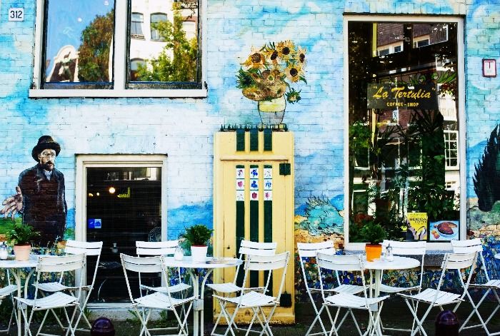 A romantic cafe at Amsterdam