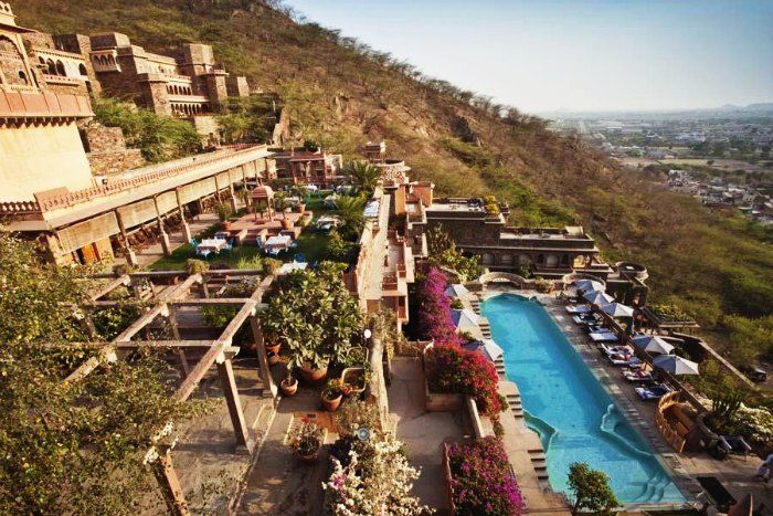 The panoramic view of Neemrana Fort Palace