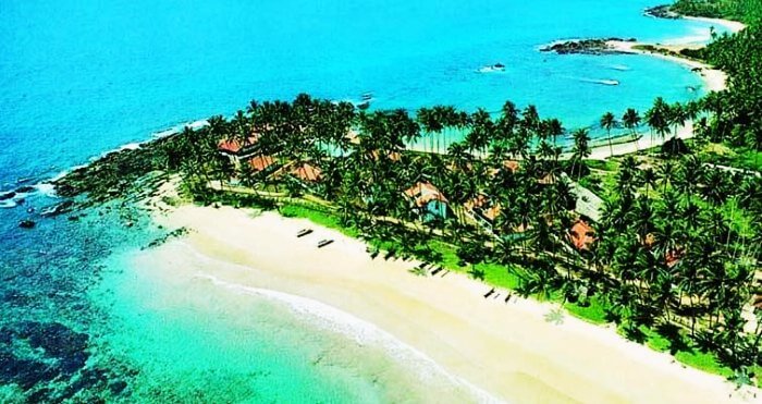 Topview of Dickwella beach in Sri Lanka