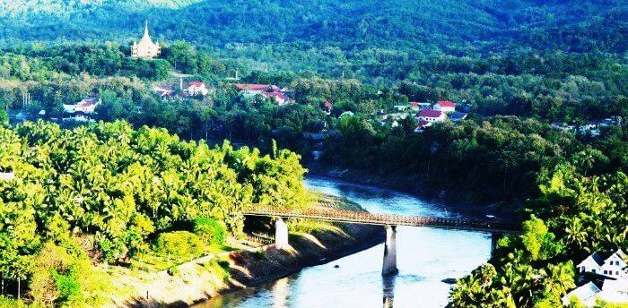 Thescenic views of the beautiful landscapes in Laos