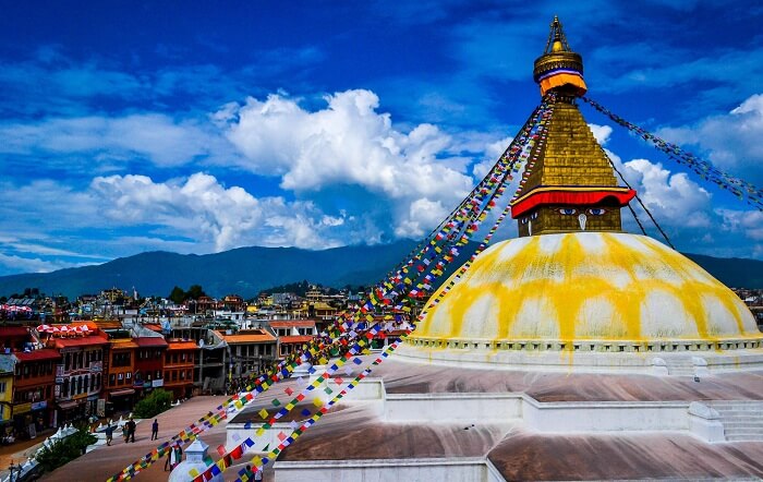 Boudhnath stupa is nepal is among the best places to see in Nepal
