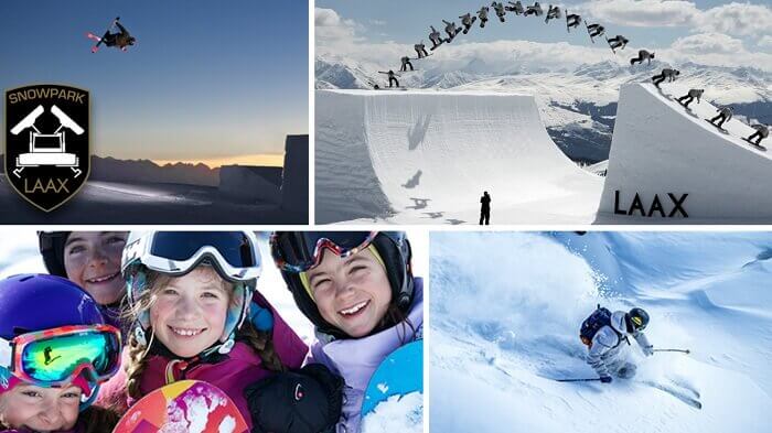 Snowboarding and skiing are very popular at the Laax ski resort