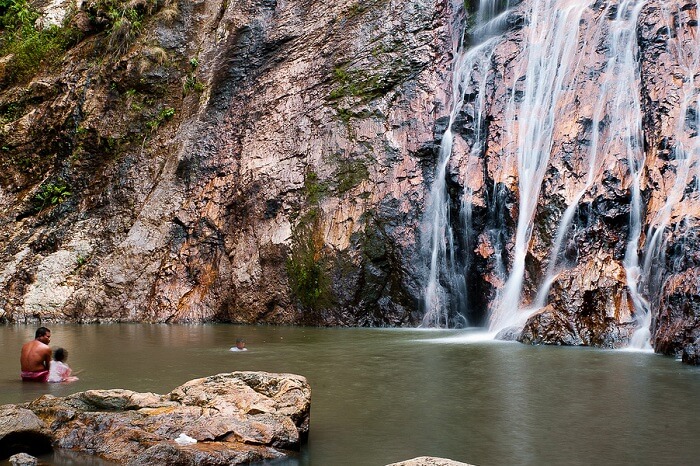 The beautiful natural cool at the Nu Muang Waterfall