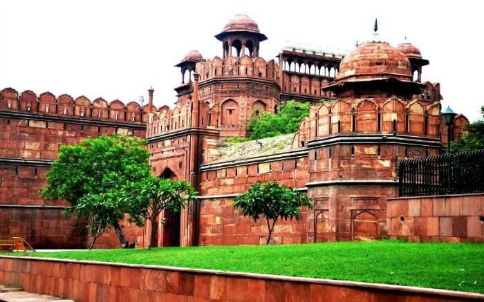 One of the archways of the Red Fort in Delhi