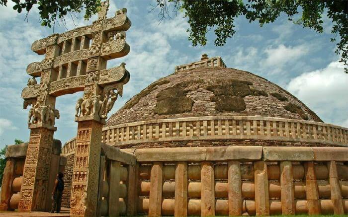 The eastern gateway of the Great Sanchi Stupa