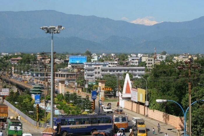 Aerial view of Siliguri town