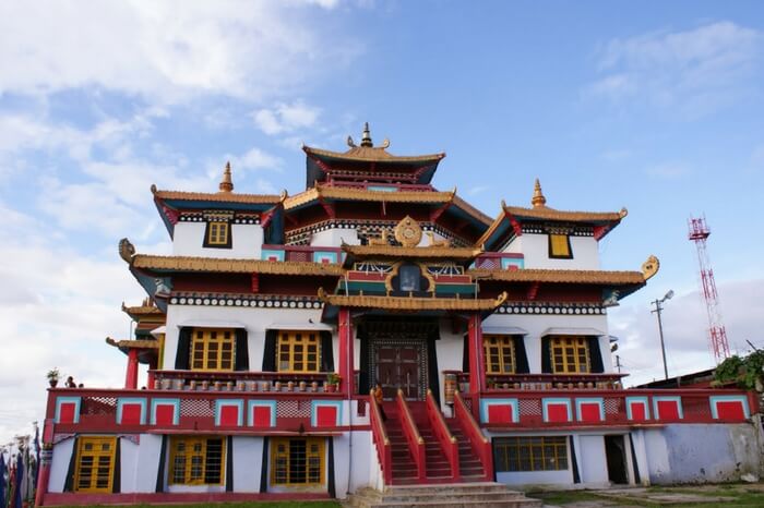 Thongsa Gompa during a bright day