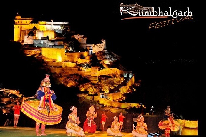 A promotional poster of the Kumbhalgarh Festival in Rajasthan