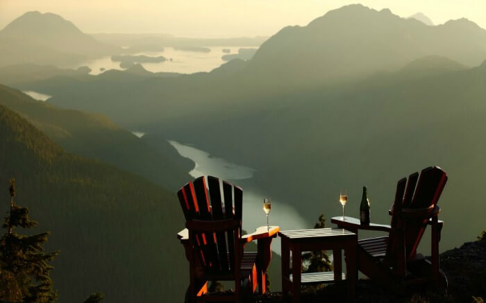 Romantic dine and wine in Clayoquot Wilderness Resort
