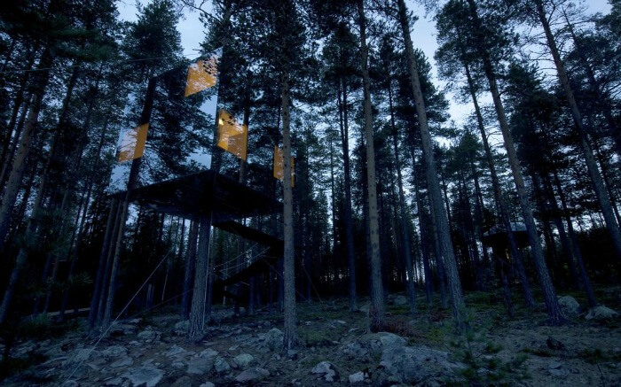 Tree house in Tree Hotel of Sweden