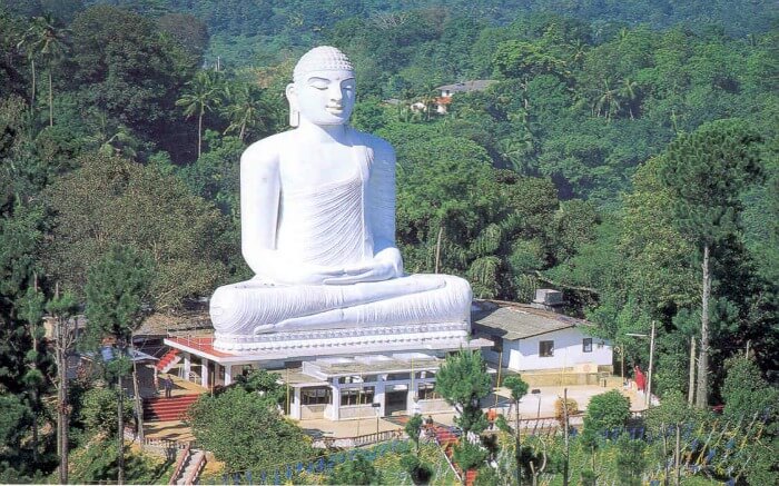 Themajestic statue of Lord Buddha at Bahirawakanda Temple in Kandy 
