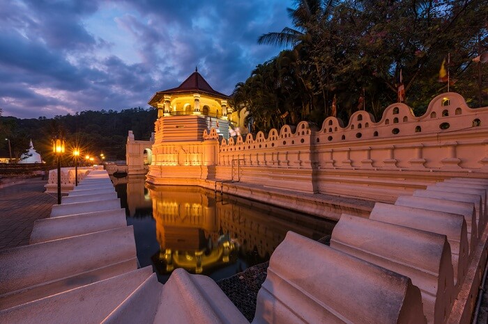 Templeof the Sacred Tooth Relic at Kandy in Sri Lanka