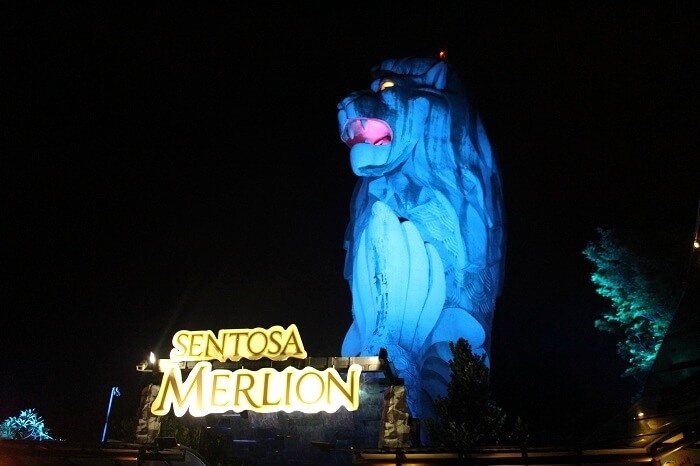 sentosa merlion in singapore