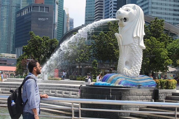 singapore city merlion visit