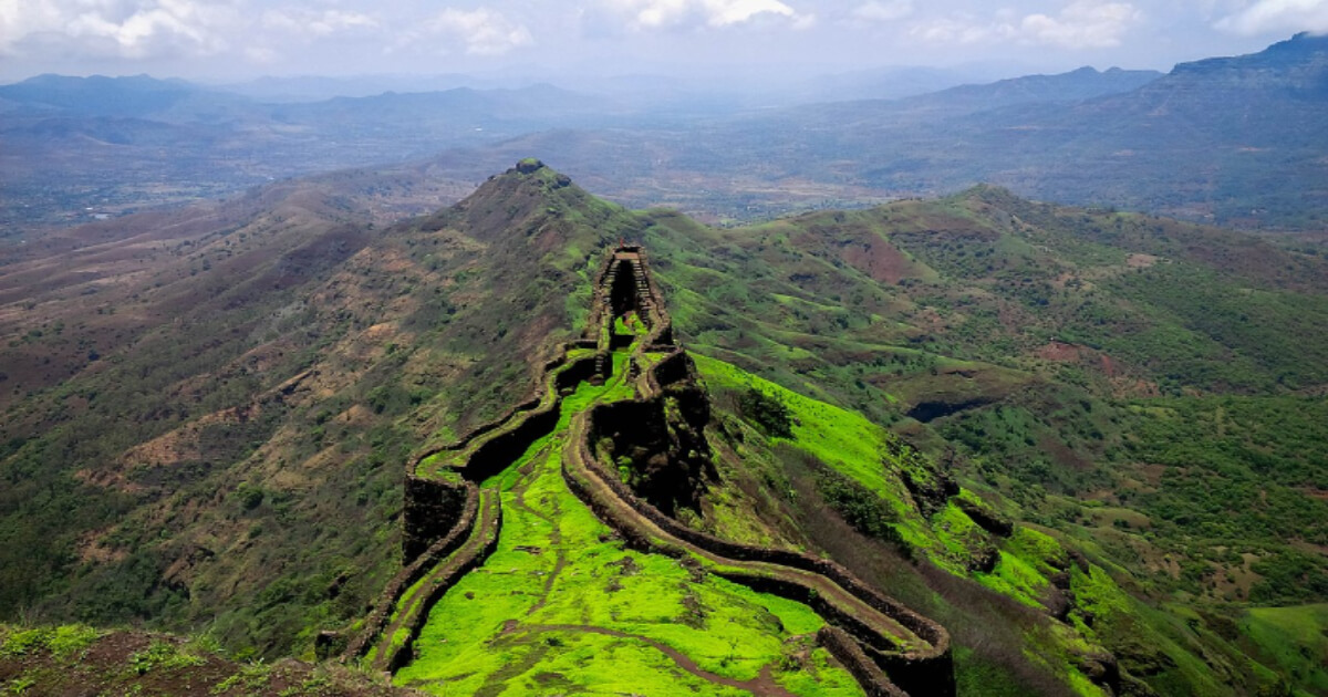 top view of kondana fort