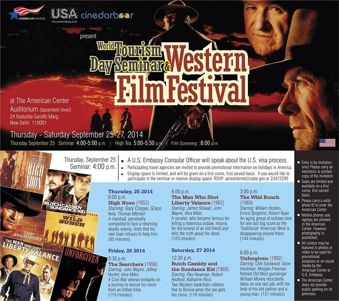 An invite for a film screening at American Center library