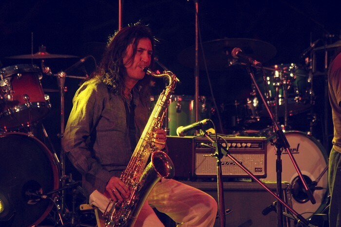 An artist performing at the Delhi Jazz fest
