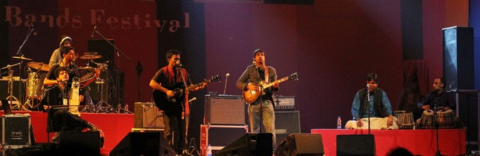 Performance at the Old Fort during South Asian Band fest