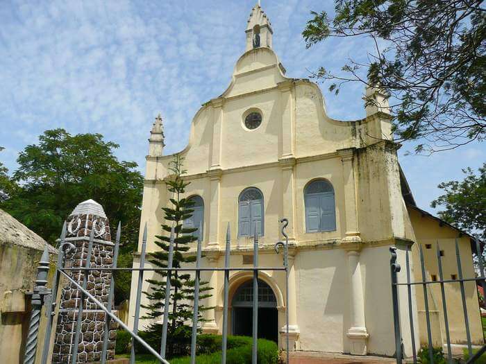 The quaint little St Francis Church in Cochin is one of the best places to visit in Cochin