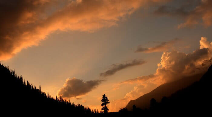 Sunset at Kheer Ganga