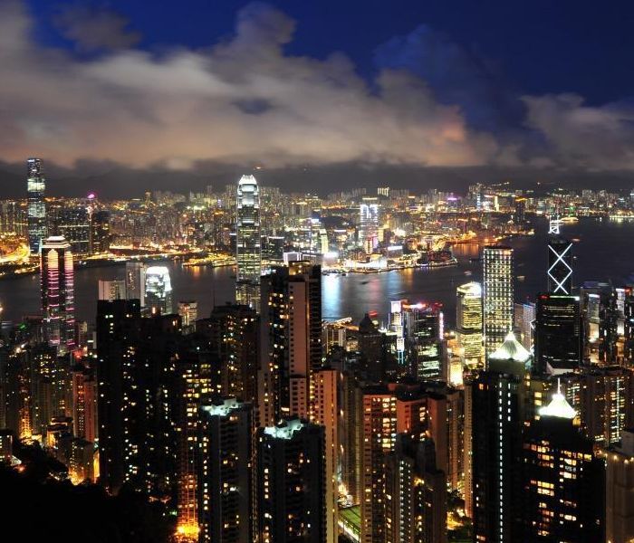Victoria Peak, the famous vantage point in Hong Kong