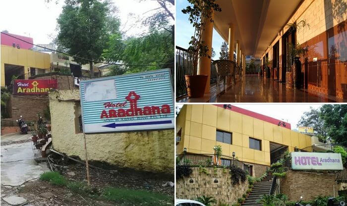 Views of the entrance and walk ways at Hotel Aradhna