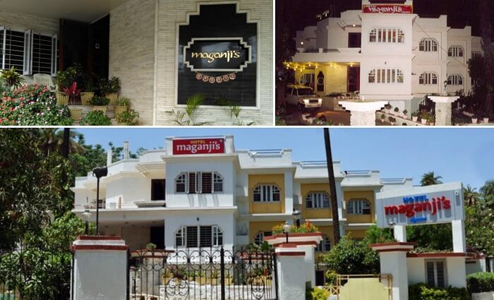 Views of the entrance of the Maganji Hotel
