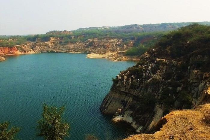 A view of the Neeli Jheel at Asola Bhatti Wildlife Sanctuary near Delhi