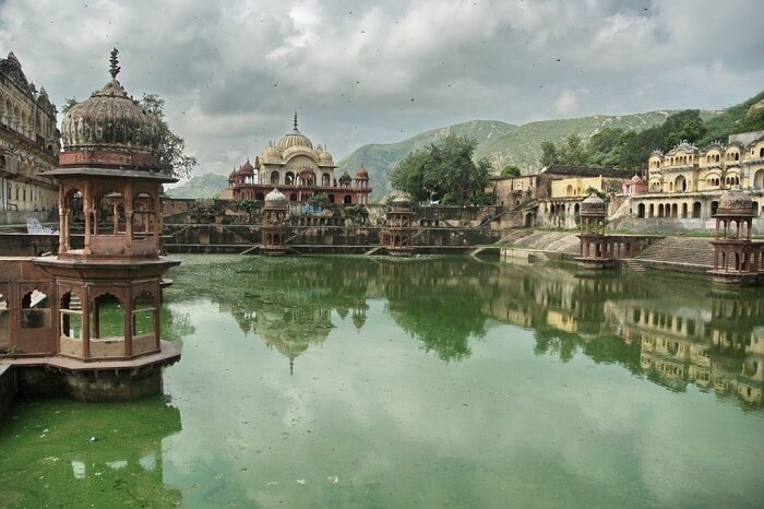 The water reservoir at the Maharaja Palace in Alwar