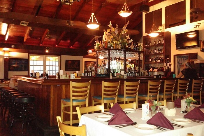 A snap of the dining facility at the Tavern on the Waterfront in the US Virgin Islands