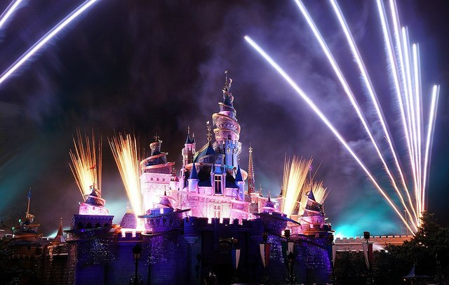 Hong Kong Disneyland- Castle and fireworks