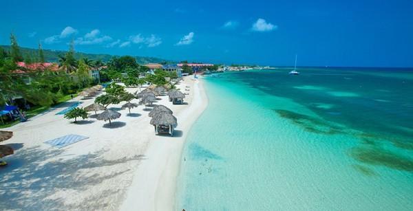 Beautiful Sandals Montego Bay beach, Jamaica