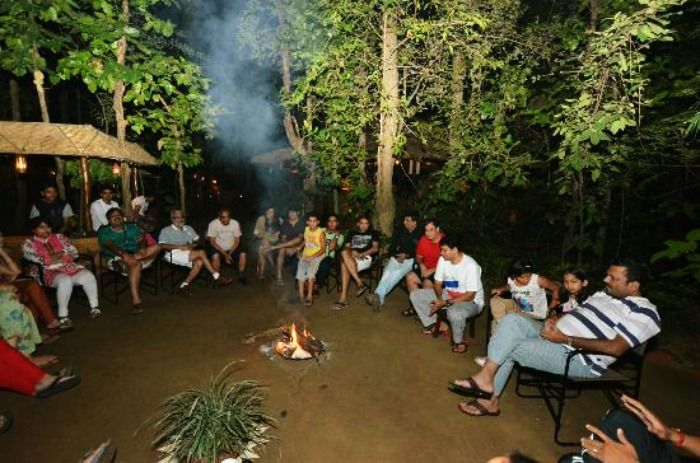 Bonfire with the wild at Kanha National Park