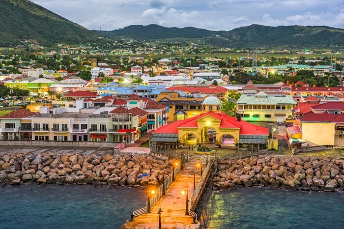 shutterstock-548428291-030617-A view of the skyline at the port of Basseterre in St Kitts and Nevis