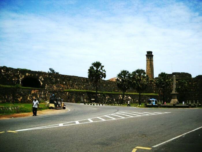 Distant view of the Galle Fort in Sri Lanka