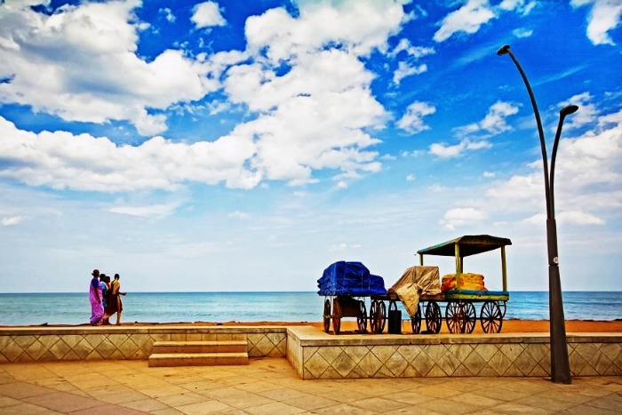Promenade beach in Pondicherry near Bangalore