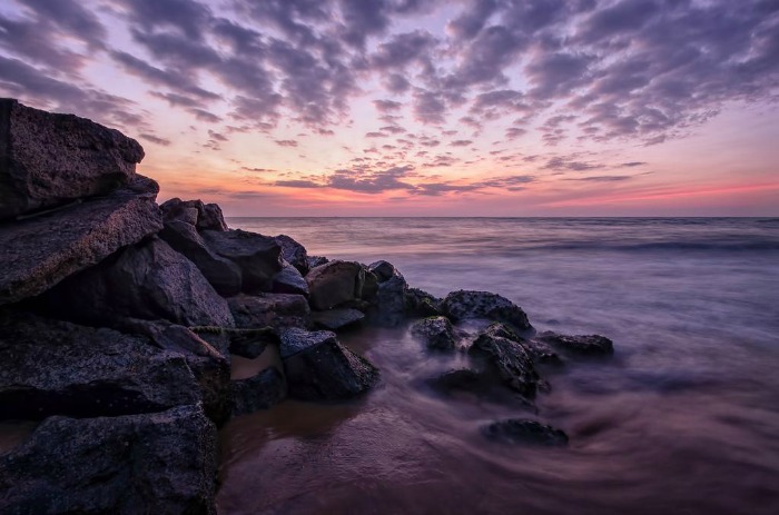 Enjoy Sunset at Negombo Coast beach, Sri Lanka