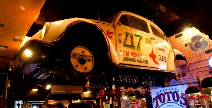 Toto’s Garage Mumbai - DJ playing terrific retro music in a Maruti van