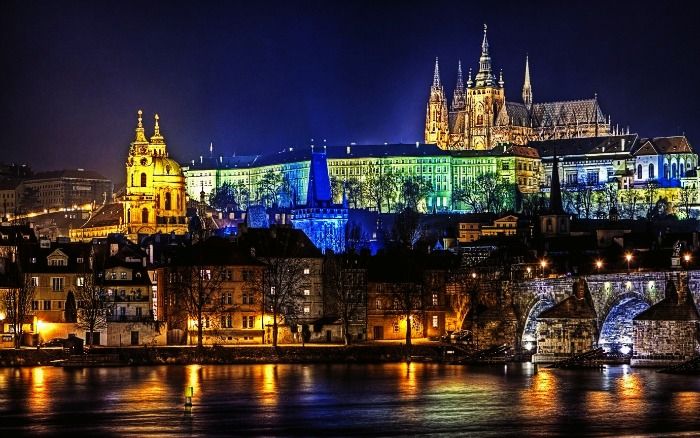 The spellbinding view of Prague at night