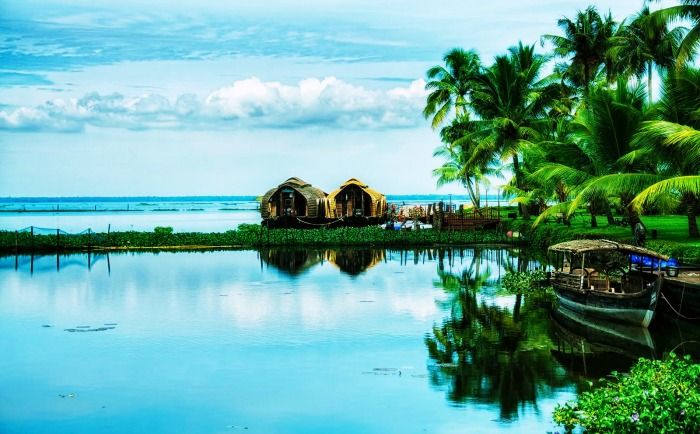 View of the backwaters in Kumarakom