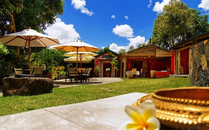 A mesmerizing garden view of Lakaz Chamarel Exclusive Lodge in Mauritius