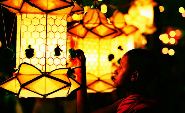 The lanterns at Vesak Festival