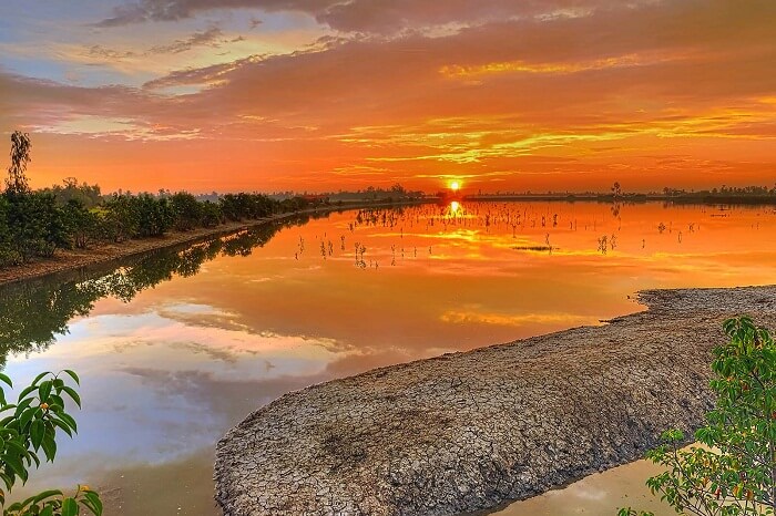 A beautiful sunset in Sunderbans