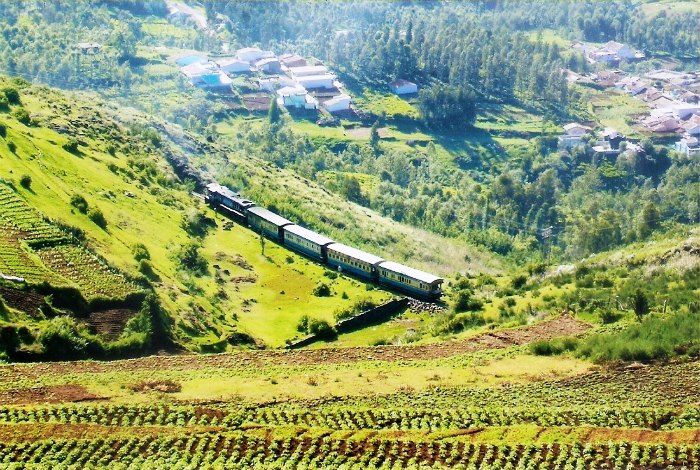 Aerial view of the gorgeous hills of Coonoor