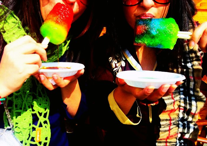 Beat the heat as you sip the multicolored ice golas