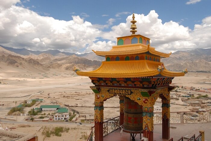 Buddhist Prayer Wheel at Spituk Monastery