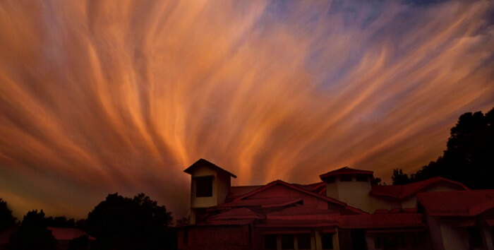 A cloud scape in the serene mountains of Binsar